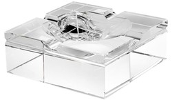 Casa Padrino cenicero de cristal de lujo 20 x 20 x H. 7,5 cm - Accesorios para el Salón