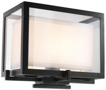 Casa Padrino applique murale noir / blanc 31 x 23 x H. 24 cm - Lampe Hôtel et Restaurant de Luxe