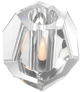 Casa Padrino Luxus Teelichthalter 16 x 16 x H. 15 cm - Kristallglas Deko Accessoires