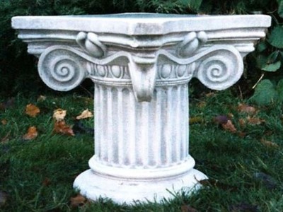 Casa Padrino columna / columna de flores barroco 58 x 58 x H. 42 cm - Magnífico pilar de jardín de estilo barroco