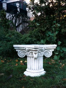 Casa Padrino Barock Säule / Blumensäule 58 x 58 x H. 42 cm - Prunkvolle Gartensäule im Barockstil