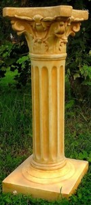 Casa Padrino columna / columna de flores barroco 29 x 29 x H. 74 cm - Magnífico pilar de jardín de estilo barroco