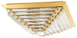 Casa Padrino luxury ceiling lamp with crystal glass gold 49 x 49 x H. 21 cm - Luxury Quality