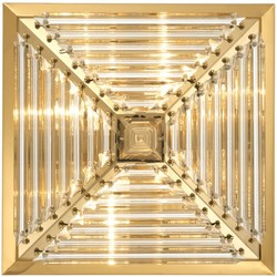 Casa Padrino luxury ceiling lamp with crystal glass gold 49 x 49 x H. 21 cm - Luxury Quality