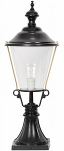 Casa Padrino Jugendstil Gartenlampe 29 x 29 x H. 78 cm - Verschiedene Farben - Garten Terrassen Wege Einfahrt Beleuchtung