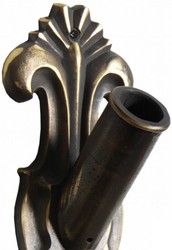 Casa Padrino Baroque Flag Pole Holder Bronze 12 x 11 x H. 33 cm - Handmade Flag Pole Holder in Baroque Style