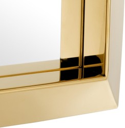 Casa Padrino luxury mirror gold 31 x 7 x H. 31 cm - Stainless Steel Wall Mirror