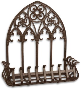 Casa Padrino Art Nouveau soporte de pared de caja de flores marrón 47,4 x 18,5 x H. 49,8 cm - Accesorios de Jardín de Estilo Barroco y Art Nouveau