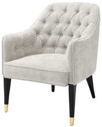 Casa Padrino Sillón de Lujo Colores de Arena / Negro / Oro 65 x 80 x H. 88 cm - Muebles Chesterfield