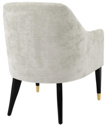 Casa Padrino Sillón de Lujo Colores de Arena / Negro / Oro 65 x 80 x H. 88 cm - Muebles Chesterfield