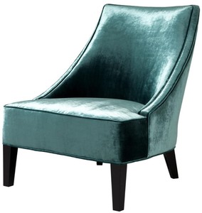 Casa Padrino Sillón de Lujo Verde Egeo / Negro 70 x 88 x H. 85 cm - Muebles para Hoteles