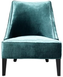 Casa Padrino Fauteuil de Luxe Vert Egée / Noir 70 x 88 x H. 85 cm - Mobilier de l'Hôtel