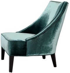 Casa Padrino Fauteuil de Luxe Vert Egée / Noir 70 x 88 x H. 85 cm - Mobilier de l'Hôtel