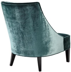 Casa Padrino Fauteuil de Luxe Vert Egée / Noir 70 x 88 x H. 85 cm - Mobilier de l'Hôtel