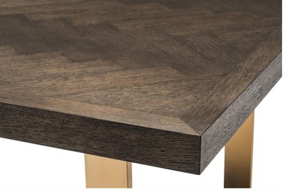 Casa Padrino Luxus Esstisch Dunkelbraun / Messing 300 x 115 x H. 75 cm - Luxus Esszimmertisch 