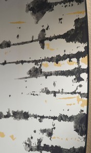 Casa Padrino Designer Wandspiegel Schwarz / Gold 76 x H. 110 cm - Luxus Wohnzimmer Spiegel 