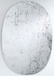 Casa Padrino espejo de pared de diseño negro 76 x H. 110 cm - Espejo de la Sala de Estar de Lujo