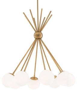 Casa Padrino lustre de luxe laiton antique / blanc Ø 85 x H. 84 cm - Mobilier Design