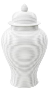 Casa Padrino luxury porcelain jar with lid white Ø 25 x H. 45 cm - Hotel & Restaurant Decoration