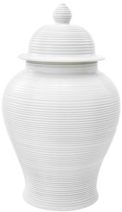 Casa Padrino luxury porcelain jar with lid white Ø 40 x H. 65 cm - Hotel & Restaurant Decoration