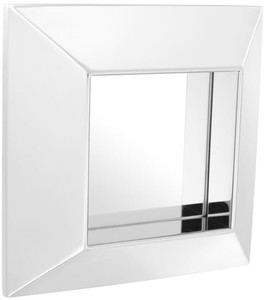 Casa Padrino espejo de lujo de plata 31 x 7 x H. 31 cm - Espejo de Pared de Acero Inoxidable