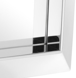Casa Padrino miroir de luxe argent 31 x 7 x H. 31 cm - Miroir Mural en Acier Inoxydable