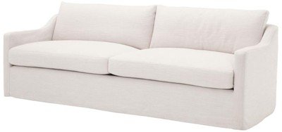 Casa Padrino Divano da Salotto di Lusso Bianco 230 x 100 x H. 75 cm - Mobili per Soggiorno