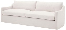 Casa Padrino Divano da Salotto di Lusso Bianco 230 x 100 x H. 75 cm - Mobili per Soggiorno