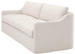 Casa Padrino Divano da Salotto di Lusso Bianco 230 x 100 x H. 75 cm - Mobili per Soggiorno