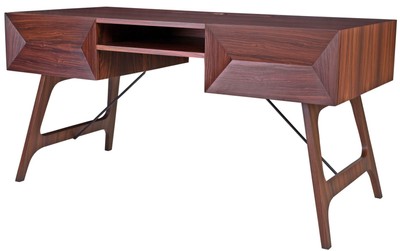 Casa Padrino Luxury Rosewood Desk with 2 Drawers Brown 150 x 70 x H. 76 cm - Luxury Office Furniture