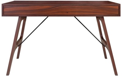 Casa Padrino Luxus Rosenholz Schreibtisch mit Schublade Braun 120 x 60 x H. 76 cm - Luxus Büromöbel