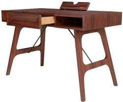 Casa Padrino Bureau de Luxe en Bois de Rose avec Tiroir Marron 120 x 60 x H. 76 cm - Mobilier de Bureau de Luxe
