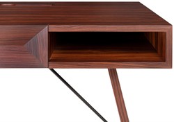Casa Padrino Bureau de Luxe en Bois de Rose avec Tiroir Marron 120 x 60 x H. 76 cm - Mobilier de Bureau de Luxe