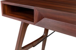 Casa Padrino Bureau de Luxe en Bois de Rose avec Tiroir Marron 120 x 60 x H. 76 cm - Mobilier de Bureau de Luxe