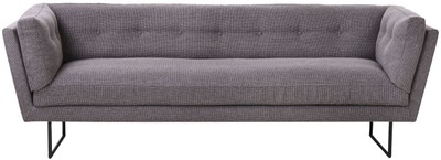 Casa Padrino divano da salotto di lusso grigio scuro / nero 230 x 87 x H. 78 cm - Mobili per Soggiorno