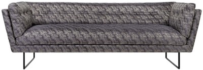 Casa Padrino divano da salotto di lusso bronzo / marrone / nero 230 x 87 x H. 78 cm - Mobili per Soggiorno
