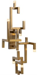Casa Padrino applique murale LED de luxe en acier inoxydable pour salon or 30,5 x 28,5 x H. 73,5 cm - Applique Murale Design