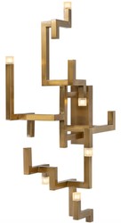 Casa Padrino applique murale LED de luxe en acier inoxydable pour salon or 30,5 x 28,5 x H. 73,5 cm - Applique Murale Design