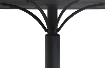 Casa Padrino Luxus Esstisch Mehrfarbig / Schwarz Ø 120 x H. 76 cm - Runder Küchentisch mit Schieferplatten & Keramik Fliesen
