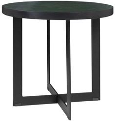 Casa Padrino table basse de luxe vert / noir Ø 50 x H. 45 cm - Table Basse Ronde avec Carreaux de Céramique