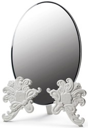 Casa Padrino Miroir de Maquillage de Luxe 29 x H. 41 cm - Couleurs Variées - Miroir de Maquillage Fait à la Main en Porcelaine Espagnole