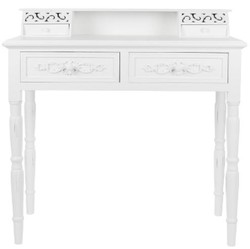 Casa Padrino Country Style Desk Antique White 95 x 45 x H 87 cm - Country Style Furniture in Shabby Chic Look Casa Padrino Country Style Desk Antique White 95 x 45 x H 87 cm - Country Style Furniture in Shabby Chic Look