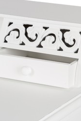 Casa Padrino Country Style Desk Antique White 95 x 45 x H 87 cm - Country Style Furniture in Shabby Chic Look Casa Padrino Country Style Desk Antique White 95 x 45 x H 87 cm - Country Style Furniture in Shabby Chic Look