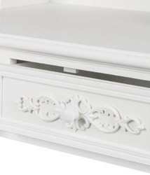 Casa Padrino Country Style Desk Antique White 95 x 45 x H 87 cm - Country Style Furniture in Shabby Chic Look Casa Padrino Country Style Desk Antique White 95 x 45 x H 87 cm - Country Style Furniture in Shabby Chic Look