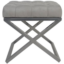 Casa Padrino Taburete / Taburete Cruzado de Lujo 45 x 45 x H. 47 cm - Varios Colores - Taburete Chesterfield