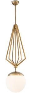 Casa Padrino lustre de luxe laiton antique / blanc Ø 32,5 x H. 105 cm - Mobilier de Luxe