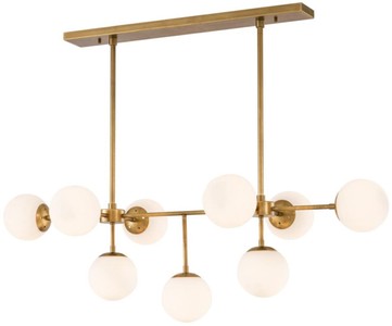Casa Padrino lustre de luxe laiton antique / blanc 130 x 60 x H. 40 cm - Mobilier de Luxe