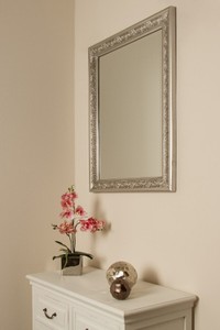 Casa Padrino Barock Spiegel / Wandspiegel Silber 62 x H. 82 cm - Möbel im Barockstil