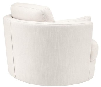 Casa Padrino Luxus Sessel / Drehsessel Weiß 110 x 100 x H. 70 cm - Wohnzimmermöbel