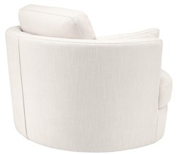 Casa Padrino Fauteuil / Fauteuil Pivotant de Luxe Blanc 110 x 100 x H. 70 cm - Meubles de Salon